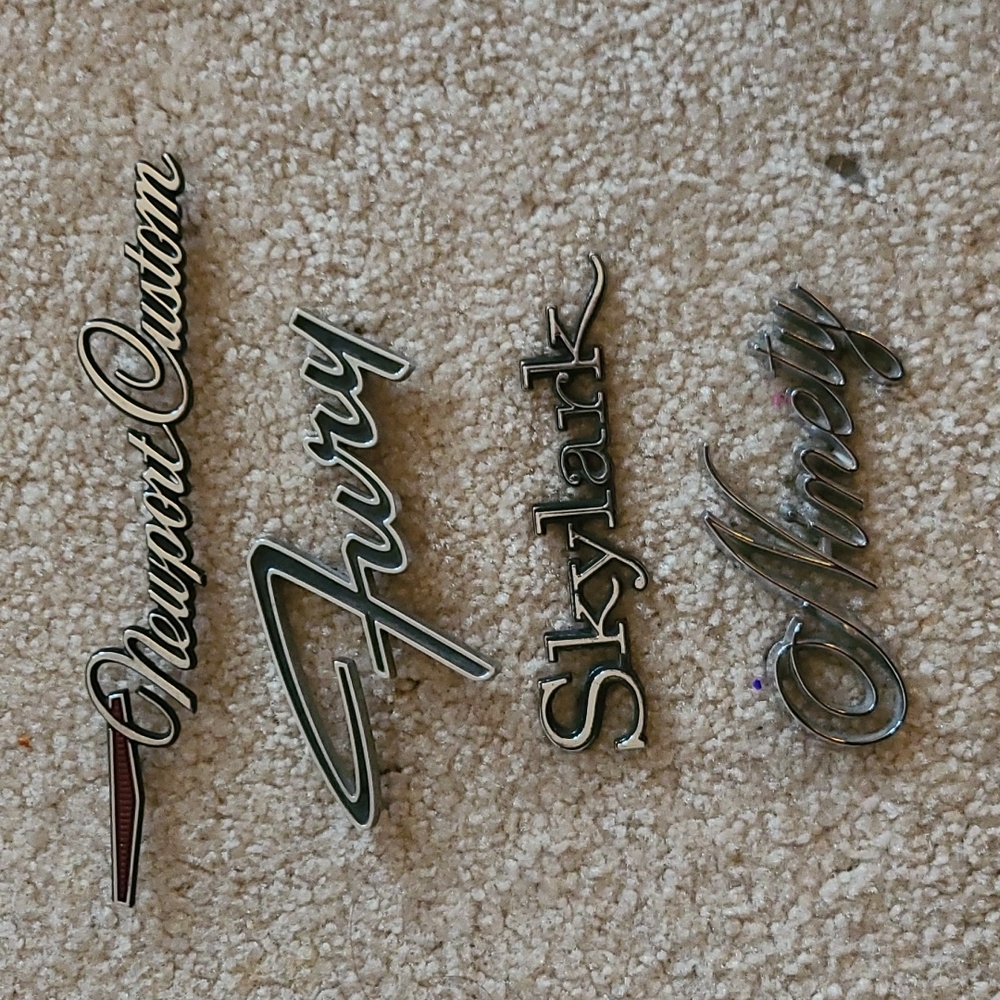 Vintage car emblems